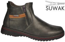 Men's winter shoes Skotnicki MB-4-G602GY gray size 41-46