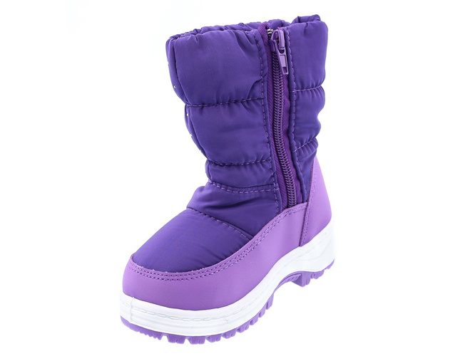 Children's purple snow boots Clibee AK-931PU size 22-27