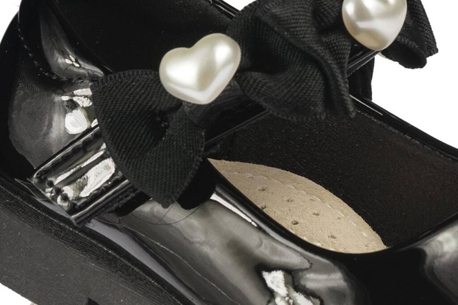 Apawwa AN615BL girls' shoes, black, sizes 21-26