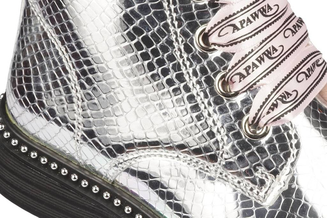 Children's transition shoes Apawwa ANQ427SI silver size 21-25