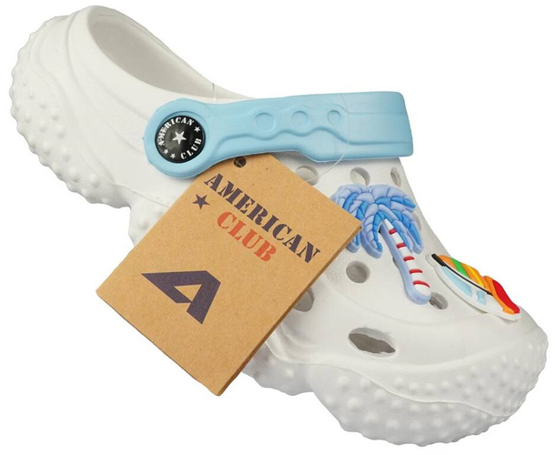 American Club BNH-130 children's swimming pool flip-flops, blue and white, sizes 29-33
