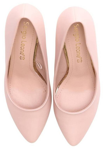 Women's high heels Sergio Leone D1399JROPE light pink size 36-41