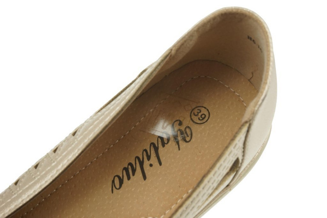 Półbuty damskie Yaliluo DH6-10GO złote rozm.36-41