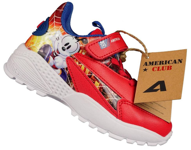 Buty sportowe dziecięce American Club ABD-07 czerwone i granatowe rozm.22-26