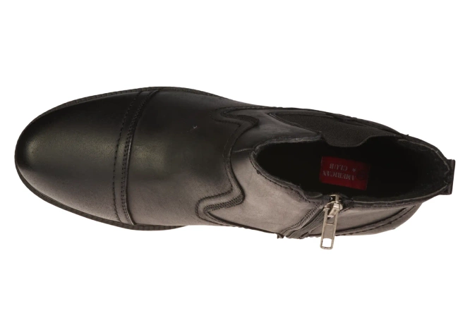 Sztyblety męskie American Club MCY-131 czarne i brązowe rozm.41-45