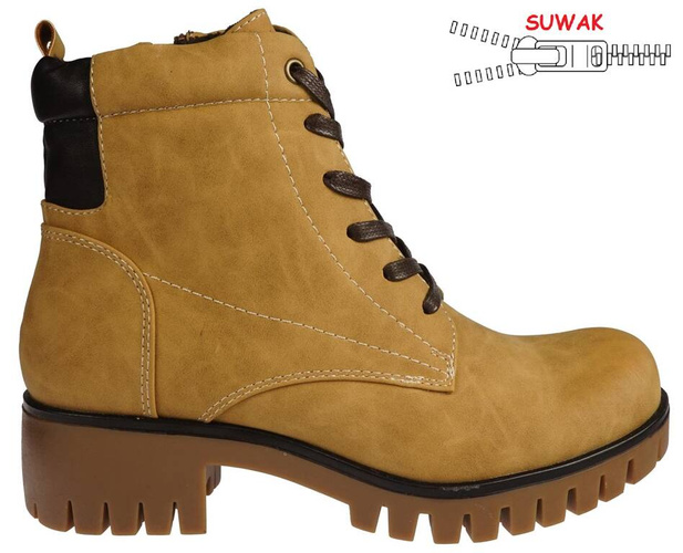 Women's winter shoes Sergio Leone D711-1NZO yellow size 36-40