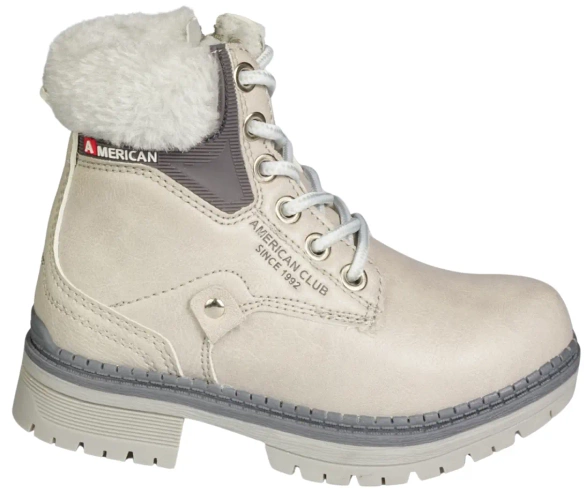 American Club BSP-03 burgundy and gray children's winter shoes, size 27-31