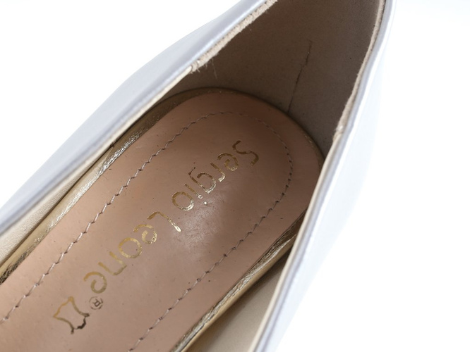 Women's high heels Sergio Leone D1878SRPE silver size 36-40