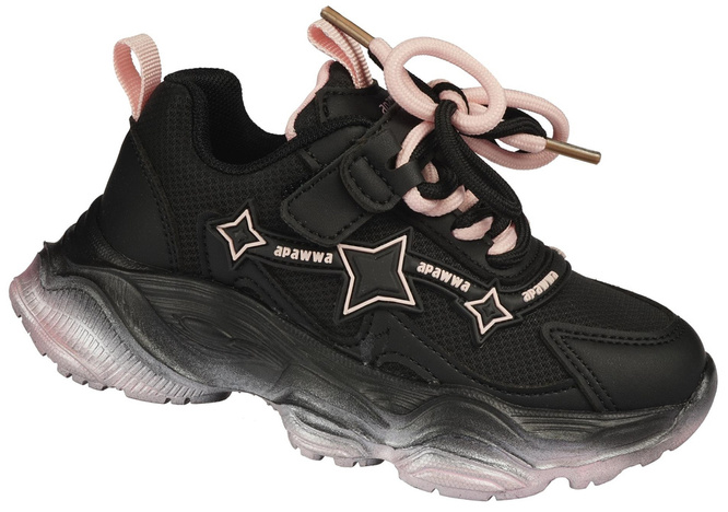 Buty sportowe dziecięce Apawwa CN778PI czarne rozm.32-37