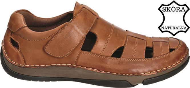 American Club MCY-107 men's sandals, black and brown, sizes 41-45