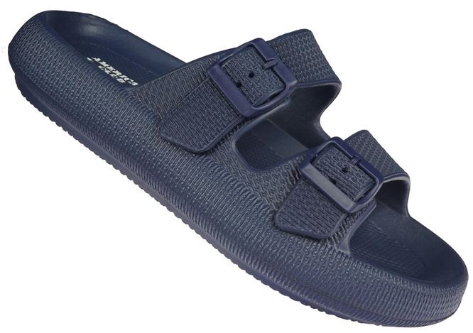 American Club MNH-157 men's pool flip-flops black and navy blue size 41-45