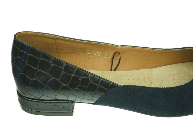 Baleriny damskie Sergio Leone DBL626-GRMI granatowe rozm.36-41