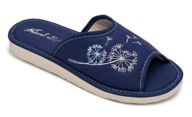 Pantofle damskie Meteor DV092 granatowe rozm.36-40