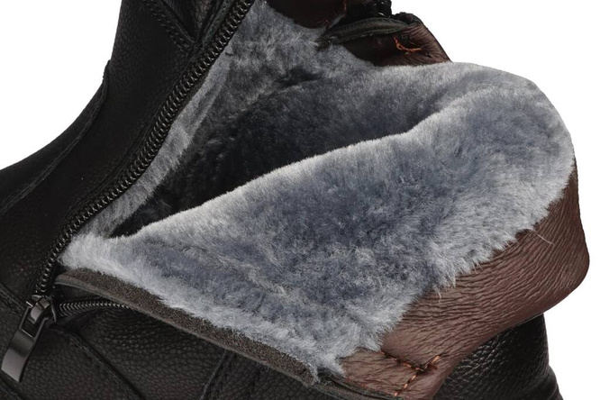 Obuwie zimowe męskie Purlina MWF3257-1BLGY czarne rozm.41-46