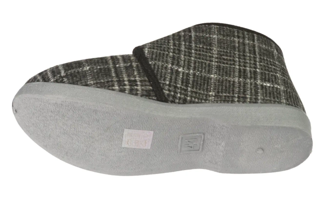 Men’s slippers Minke M1629 grey, graphite and brown sizes 41–46