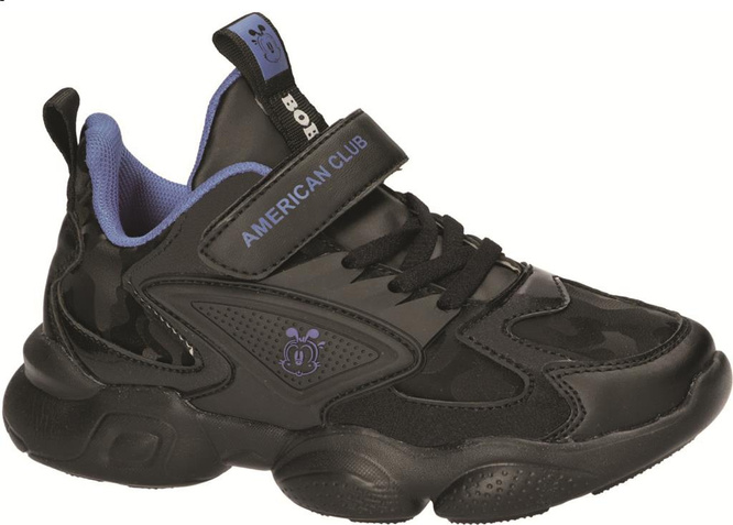 Buty sportowe dziecięce American Club BBD-14 czarno-czerwone i czarno-niebieskie rozm.27-31