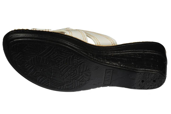 Women's Turkish slippers Fatex DF2311 white size 36-40