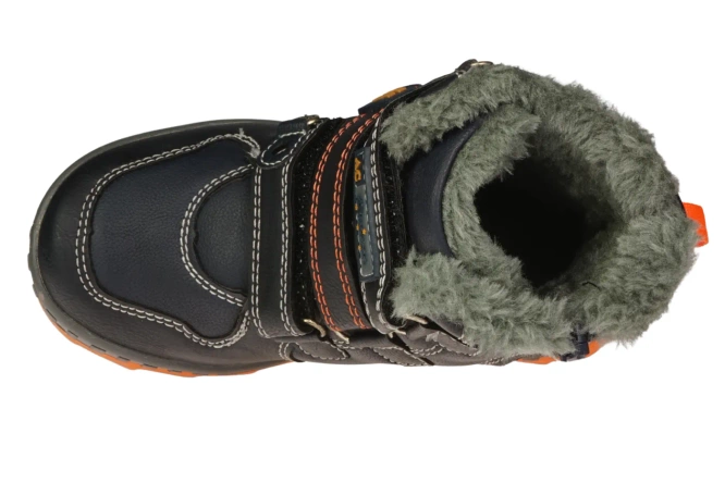 Children's winter shoes American Club B-86831 black and navy blue, size 24-28