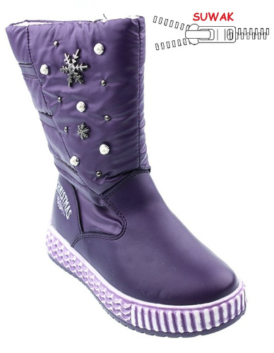 Children's Clibee BHB809-8PU purple snow boots size 27-32