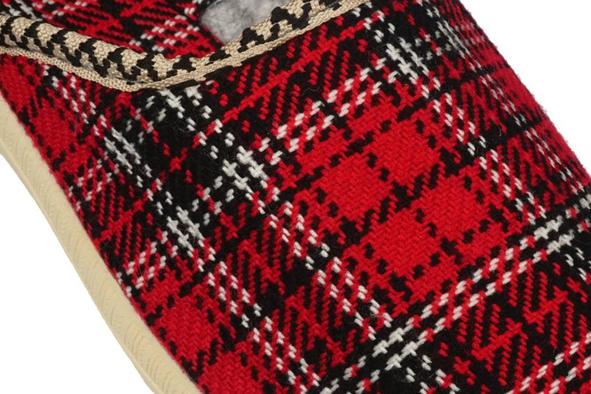 Women's textile slippers Fatex DF2202 red, size 36-41