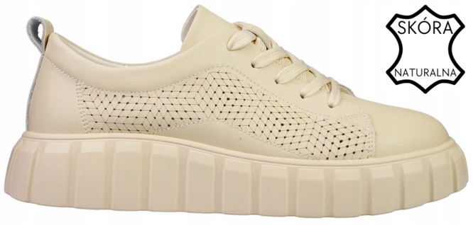 Półbury sportowe damskie Skotnicki DP-3-Y99BE beżowe rozm.36-41