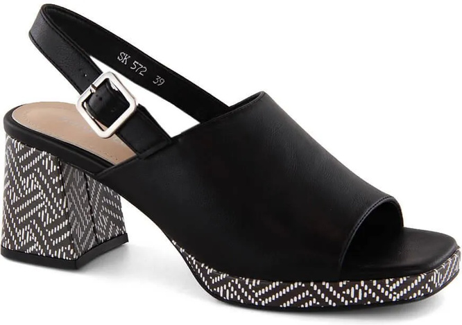 Sergio Leone DSK572CZ women's sandals, black, sizes 36-40