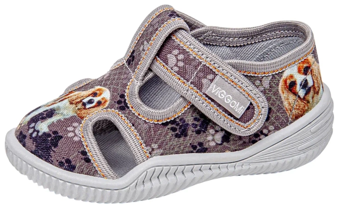 Children’s Sneakers Viggami – ADAŚ DOG Grey, Sizes 21–25