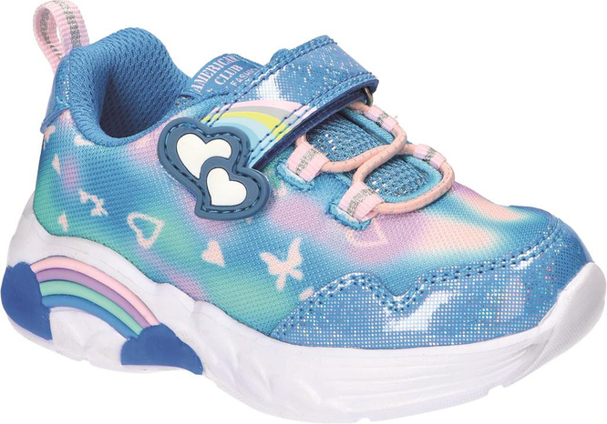 Buty sportowe dziecięce American Club BES-89 różowe i niebieskie rozm.22-26