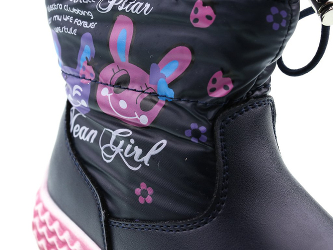 Children's snow boots Clibee AH706-1BU navy blue size 22-27