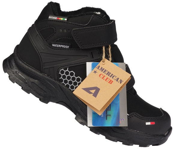 Children's winter shoes American Club CHL-26 black or navy blue size 32-36