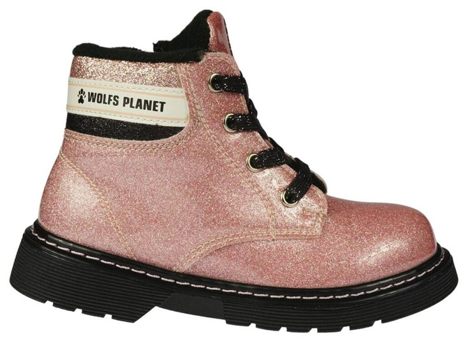 American Club BES-139 children's winter shoes, pink and black, sizes 25-29