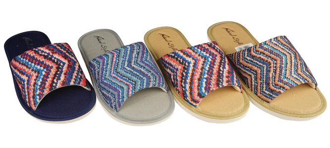 Meteor DV090 IGA women's slippers, blue, navy blue and pink, sizes 36-40