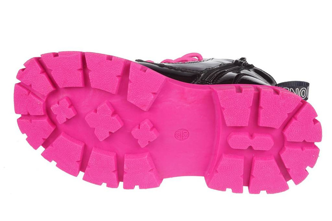 Buty zimowe dziecięce Apawwa CNQ422FU czarno-różowe rozm.32-37