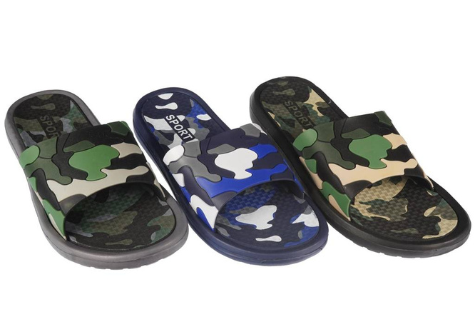 Klapki basenowe męskie Sport ME168-86A szare, czarne i granatowe rozm.40-45