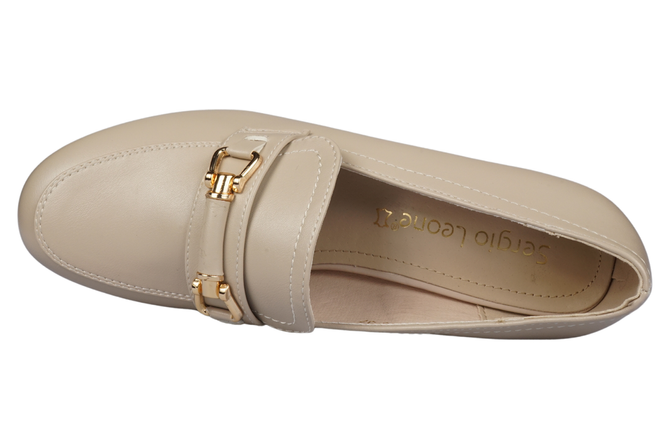 Sergio Leone women's pumps DPB146BE, beige, sizes 36-40