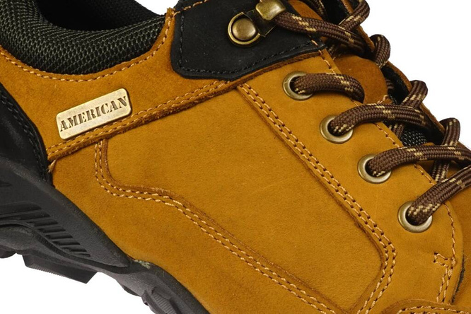 American Club MCY-102 men's transitional shoes, black and camel, sizes 41-45