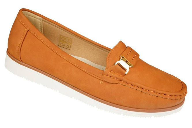 Mokasyny damskie Le Scarpe DA7071-7BR brązowe rozm.36-41