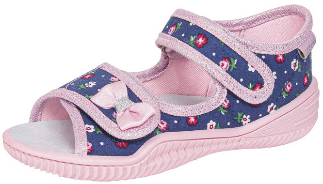 Children's sneakers Viggami LUIZA FLOWERS navy blue size 26-30