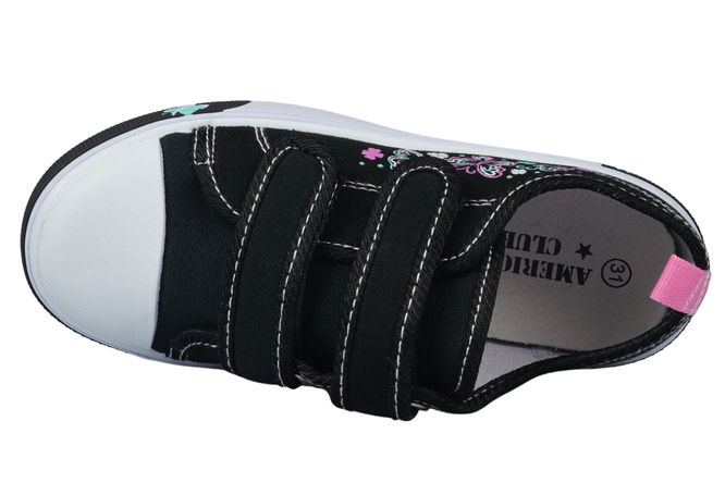 Tenisówki dziecięce American Club CTEN-145 czarne i granatowe rozm.31-35