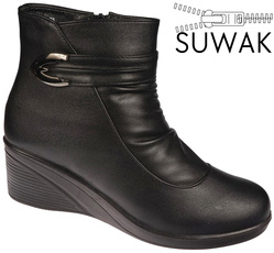 Buty zimowe damskie LinShi DA5151-1BL czarne rozm.36-41