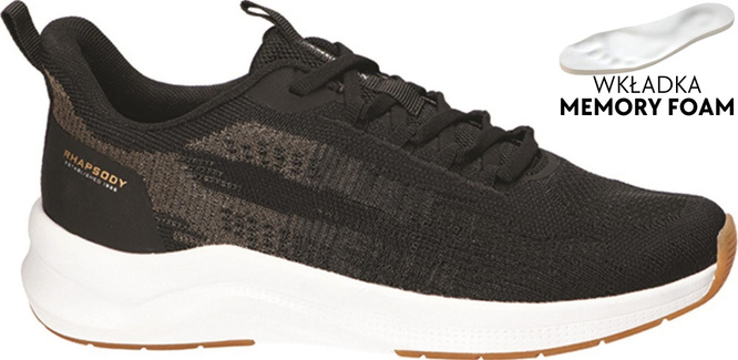 Buty sportowe damskie American Club DRH-136 czarne i białe rozm.37-41