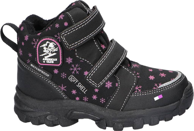 American Club BRL-129 children's winter shoes, purple and black, sizes 29-33