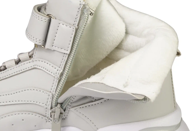 Children's winter shoes American Club CES-48, gray and pink, size 32-36