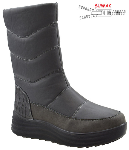 Śniegowce damskie Dr.Jan DM23-25SZ popielate rozm.36-41