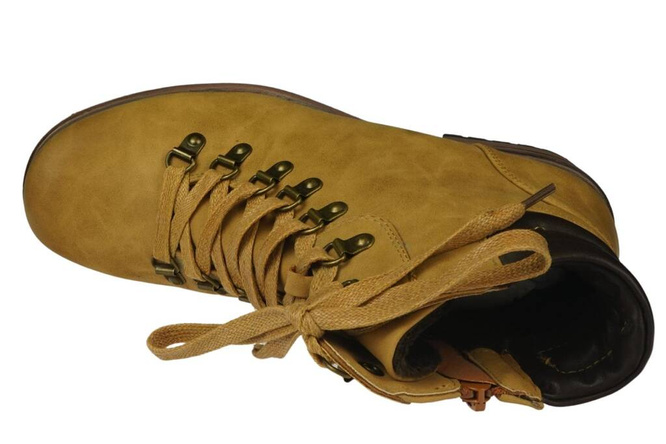 Buty zimowe damskie Sergio Leone DTR0714-11NZO żółte rozm.36-40