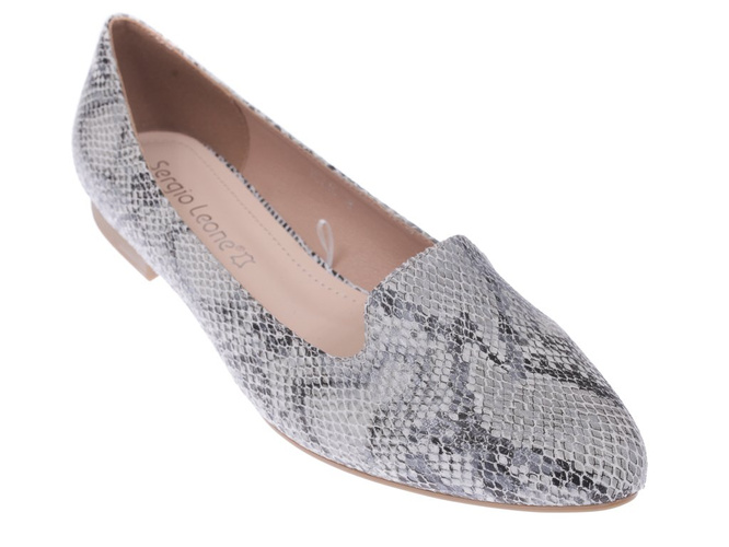 Baleriny damskie Sergio Leone DBL610BIWA biały rozm.36-40
