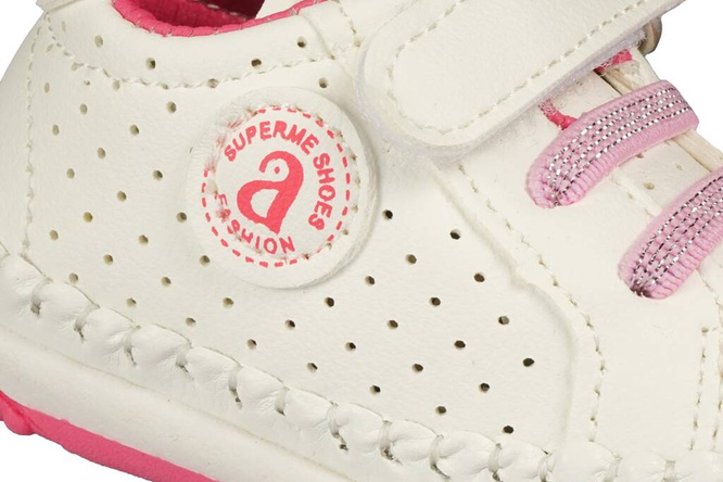 Apawwa 0FC43CE children's shoes, white, sizes 17-20