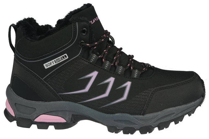 Buty trekkingowe młodzieżowe Superun D8635-23BLPI czarno-różowe rozm.38