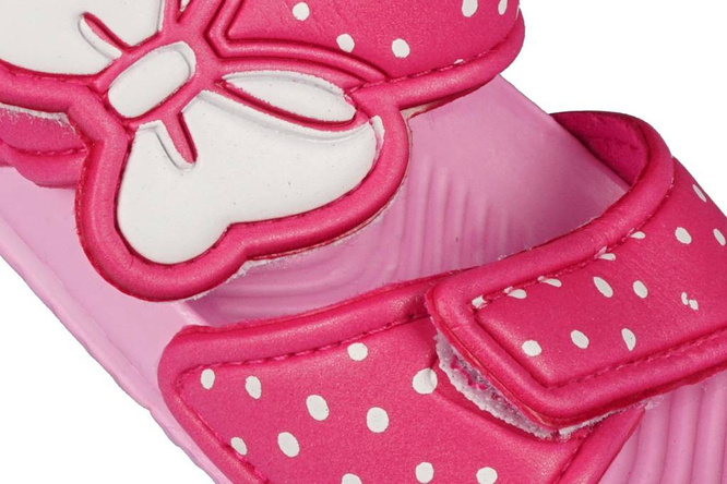 Klapki basenowe dziecięce B308-1 różowe i fuxia rozm.24-29