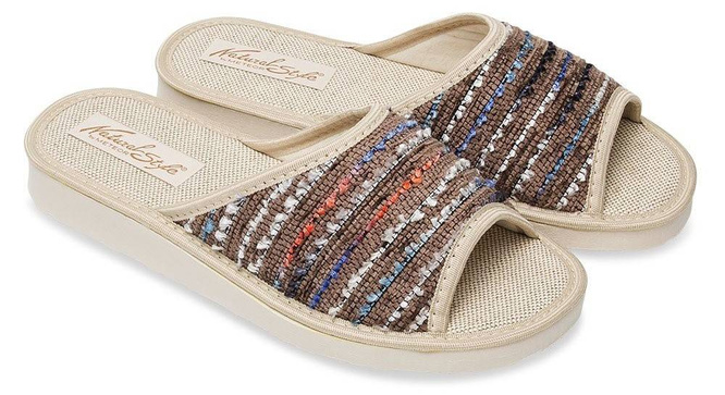 Women's slippers Meteor DV098 AGATA blue and brown size 36-41